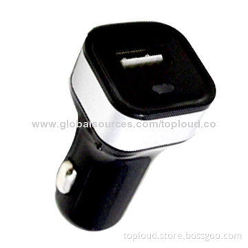 Car Charger with 5V/2.1A, Fashionable, for iPhone and iPod
